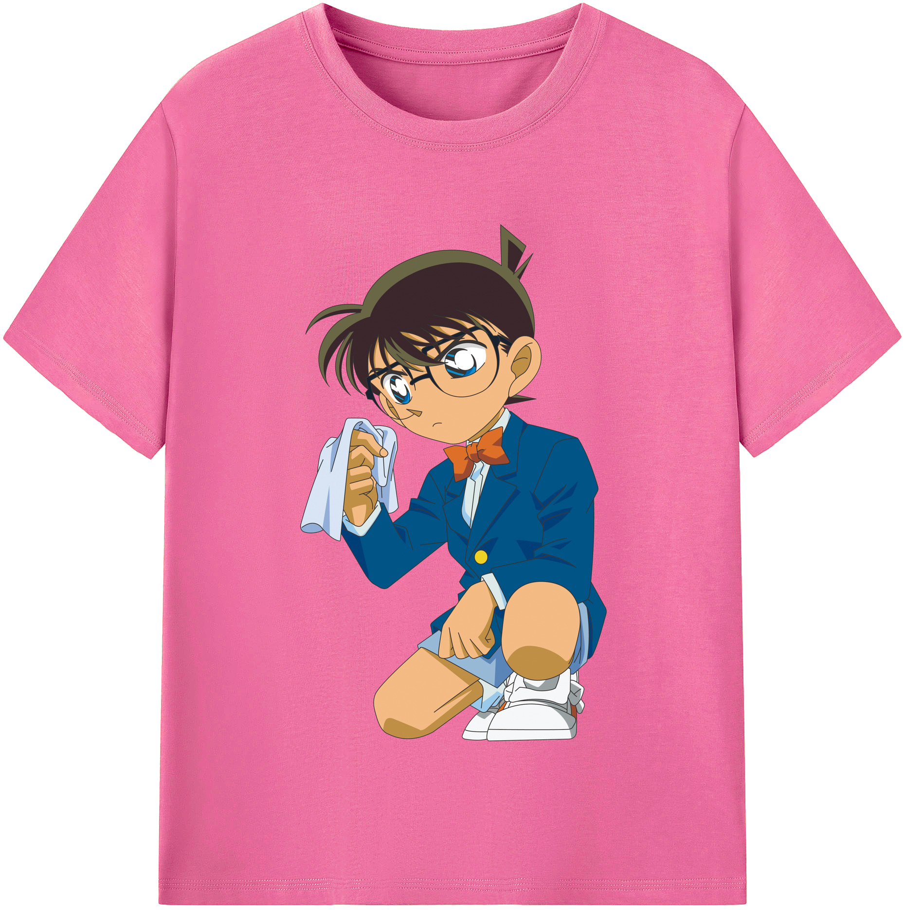（画像用） 名探偵コナン 江戸川 コナン Detective Conan Conan Edogawa レディースカジュアルプリントTシャツ（綿100％）